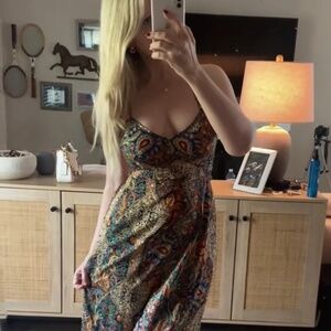 Paisley Print Maxi Dress